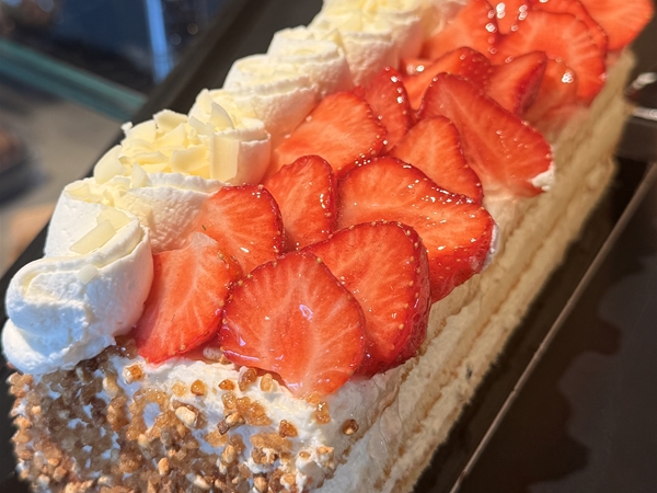 Aardbeien slagroom schnitte